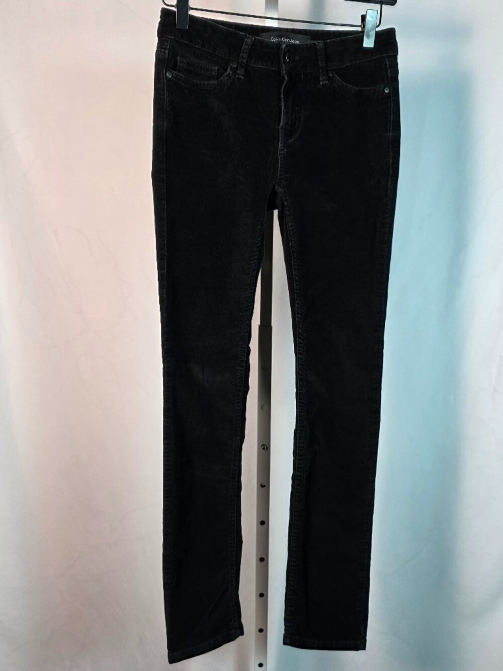 Calvin Klein Size 2x30 Black Corduroy Skinny Jeans - Ultimate Skinny